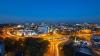 A birds eye view of Coventry by night